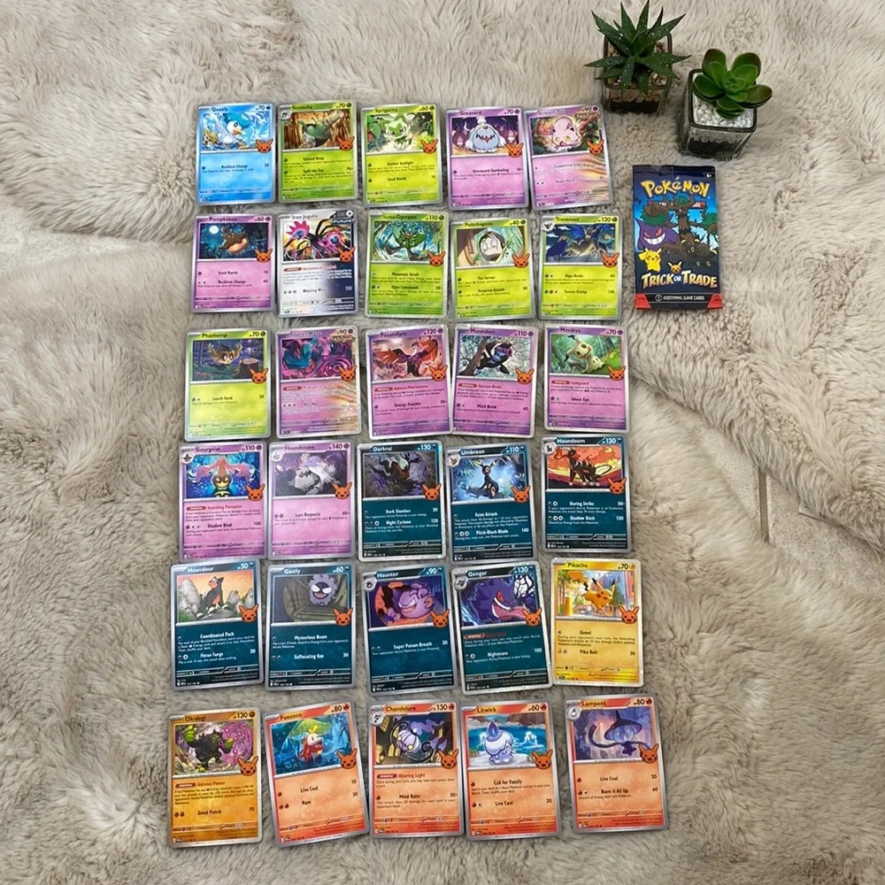 Pokémon Halloween Trick or Trade Trading Cards 30 Full Set New 🎃